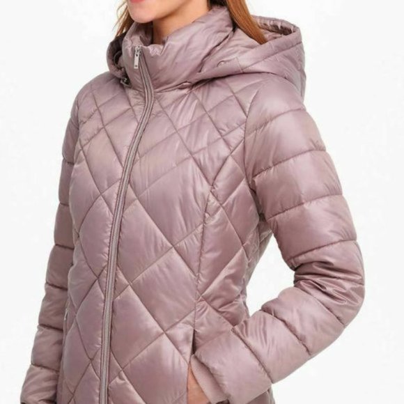 Andrew Marc Ladies' Hooded Long Jacket(plm plum) - Picture 2 of 11